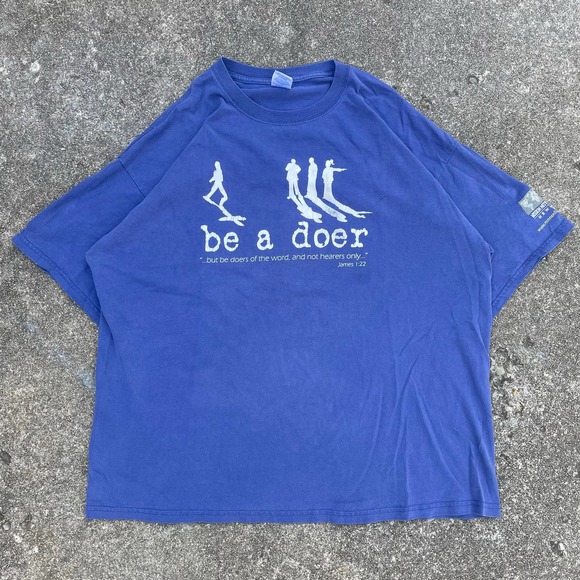 Jesus "be a doer" T-Shirt Men's XXL - Picture 2 of 5